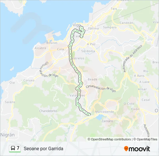 7 Bus Line Map