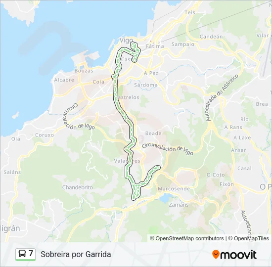 7 Bus Line Map