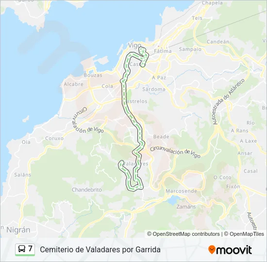 7 Bus Line Map