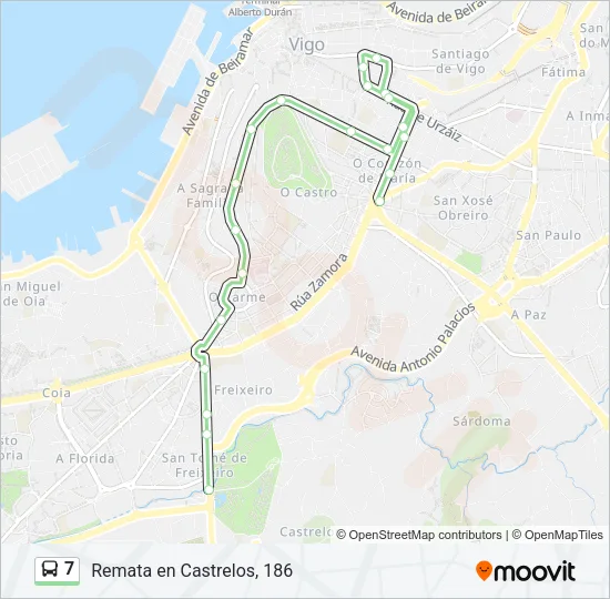 7 Bus Line Map