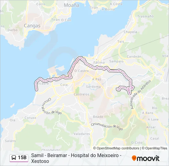 15B Bus Line Map