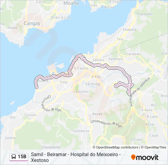 15B Bus Line Map