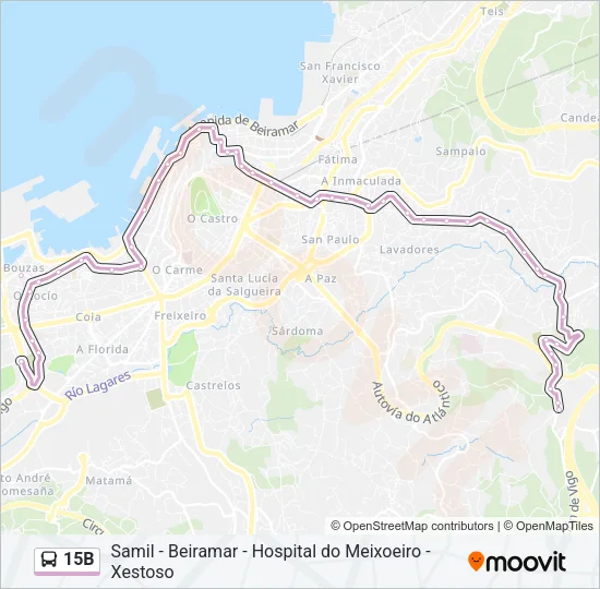 15B Bus Line Map