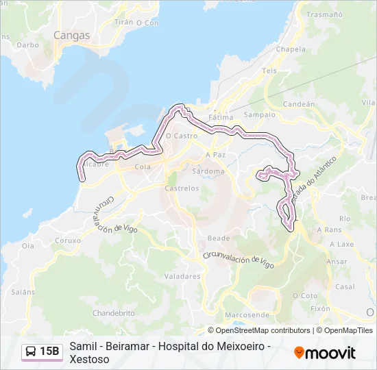 15B Bus Line Map