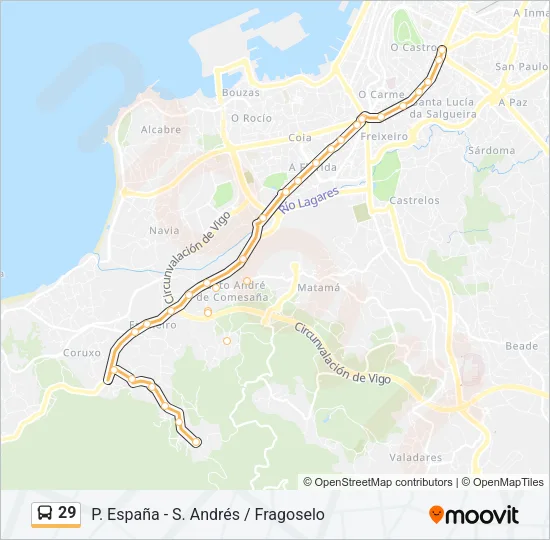 29 Bus Line Map