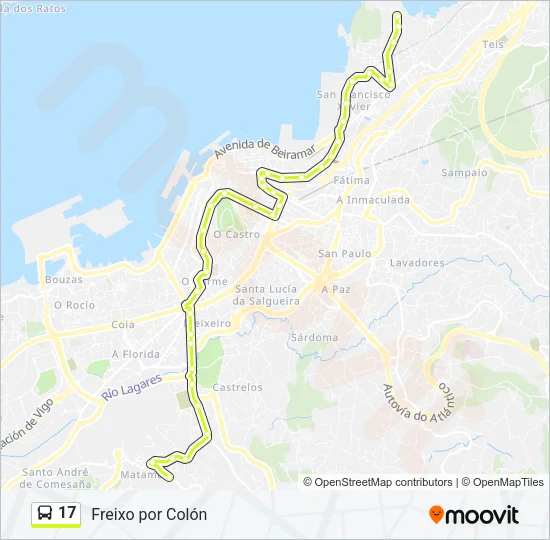 17 Bus Line Map