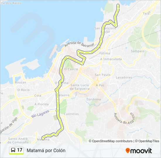 17 Bus Line Map