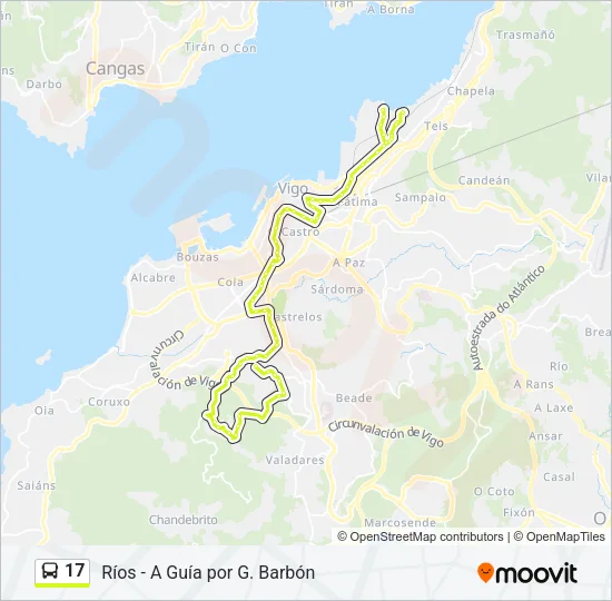 17 Bus Line Map