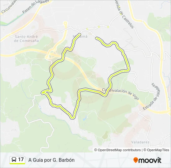 17 Bus Line Map