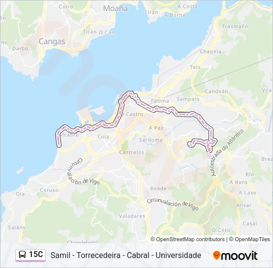 15C Bus Line Map