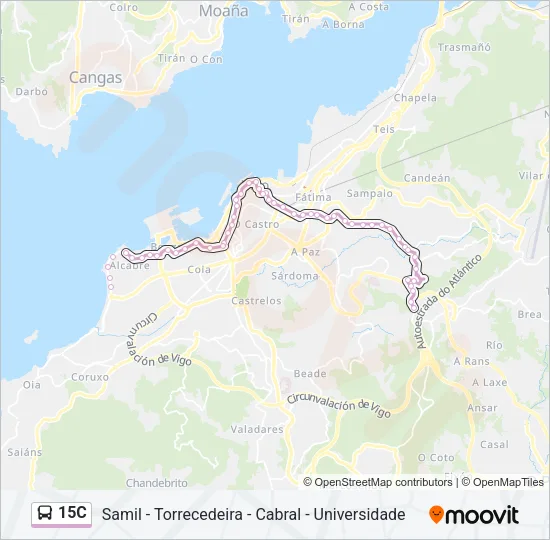 15C Bus Line Map
