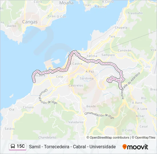 15C Bus Line Map
