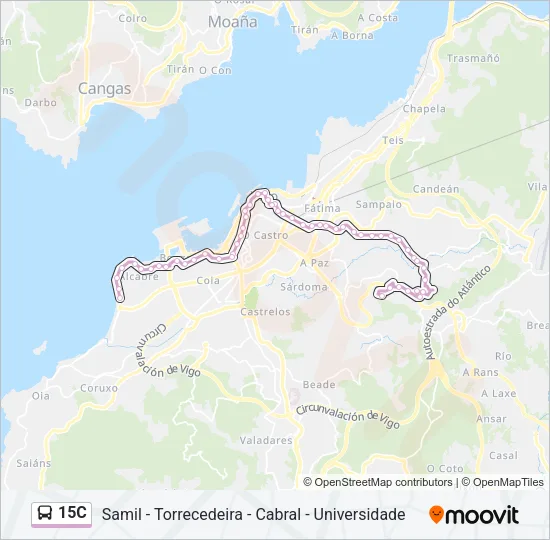 15C Bus Line Map