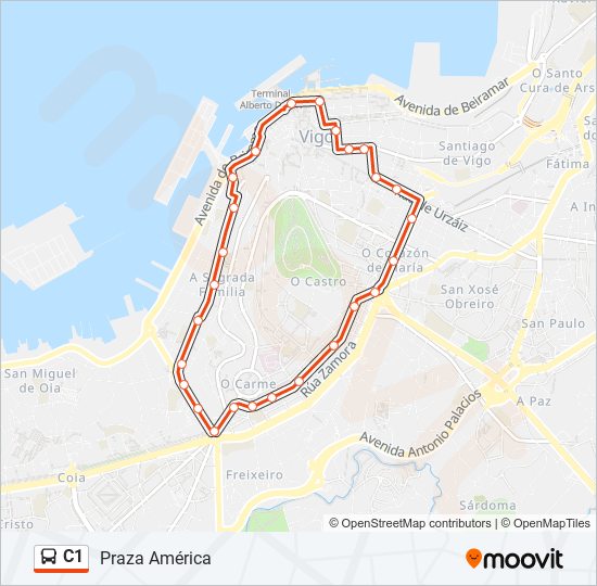 C1 bus Line Map