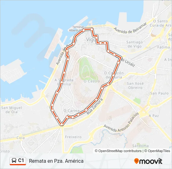 C1 Bus Line Map