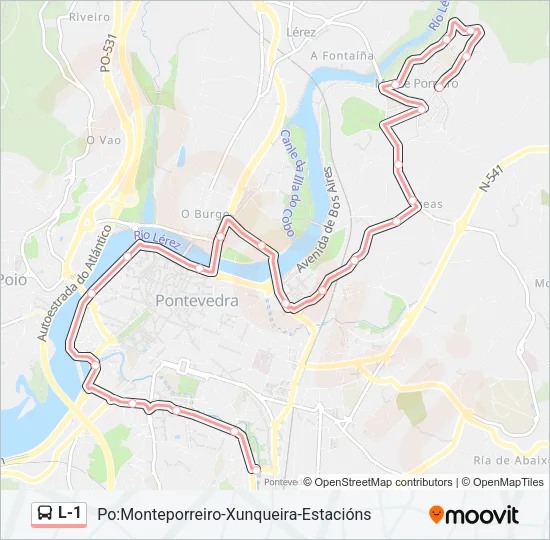 L-1 Bus Line Map