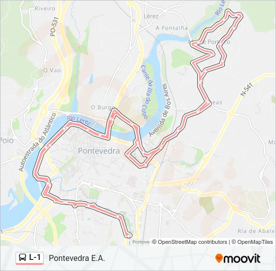 L-1 Bus Line Map
