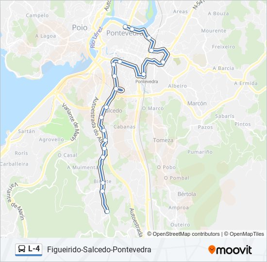 L-4 bus Mapa de línia