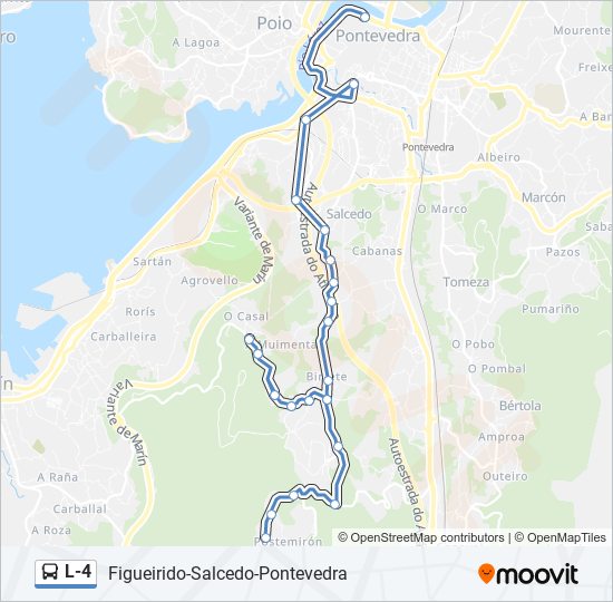 L-4 bus Line Map