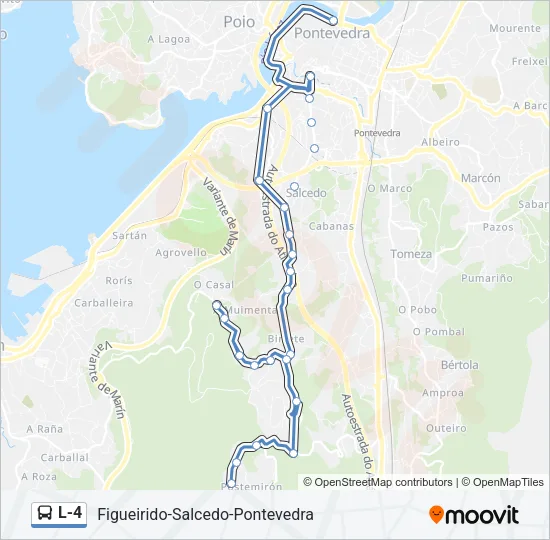 L-4 Bus Line Map