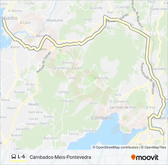 L-6 Bus Line Map