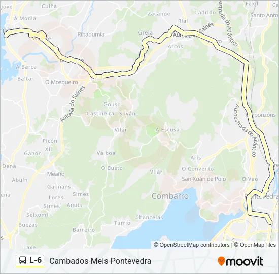 L-6 Bus Line Map