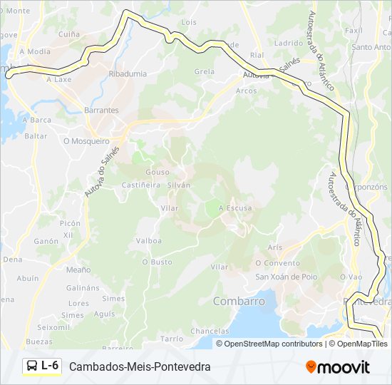 L-6 bus Line Map