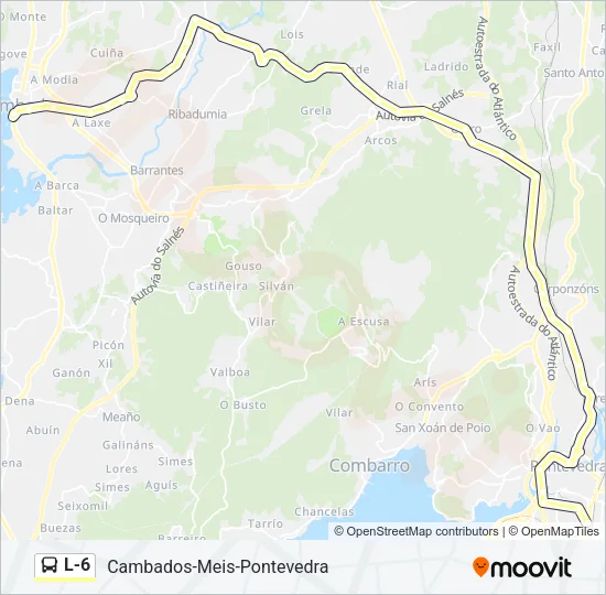 L-6 Bus Line Map