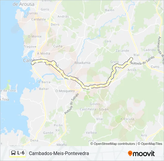 L-6 Bus Line Map