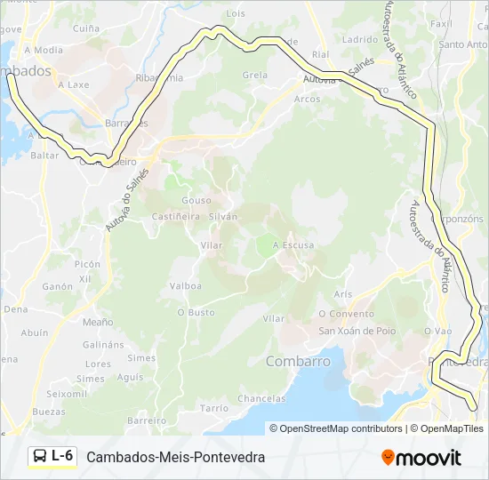 L-6 Bus Line Map
