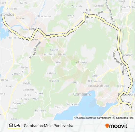 L-6 Bus Line Map