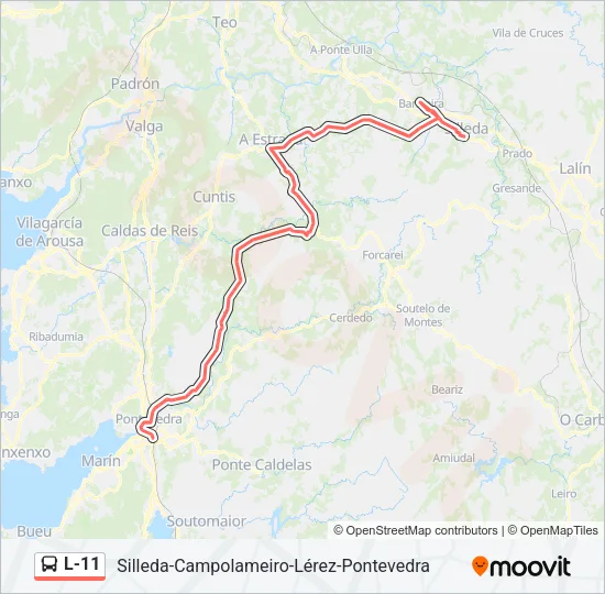 L-11 Bus Line Map
