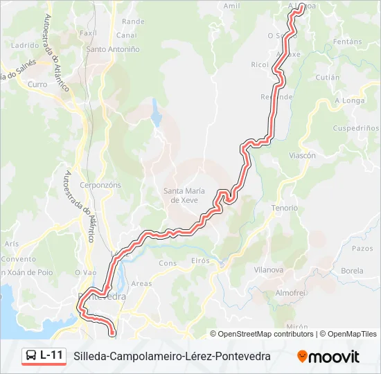 L-11 Bus Line Map