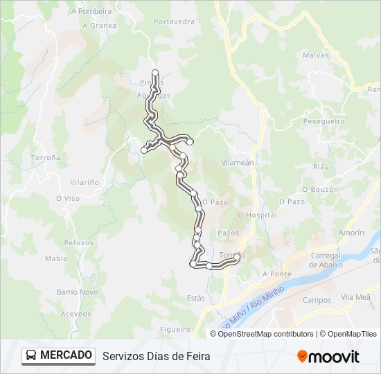 MERCADO bus Line Map