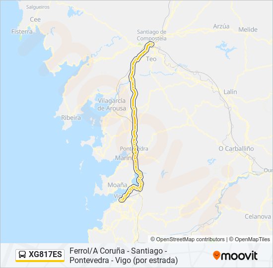 XG817ES bus Mapa de línia