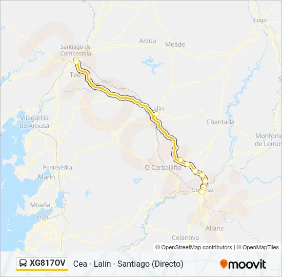 XG817OV Bus Line Map