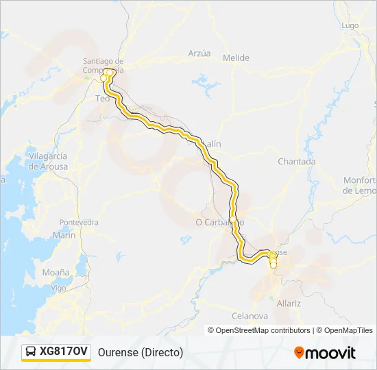 XG817OV Bus Line Map