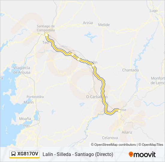 XG817OV bus Line Map