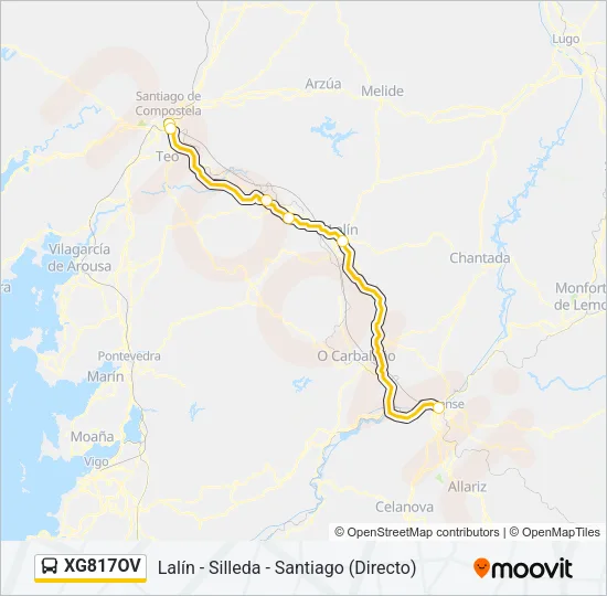 XG817OV Bus Line Map