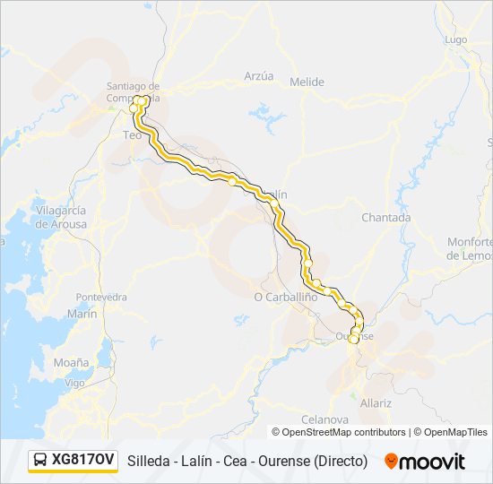 XG817OV bus Line Map