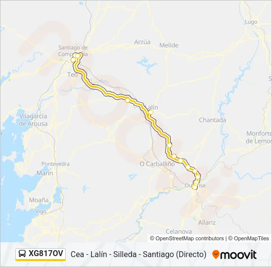 XG817OV Bus Line Map