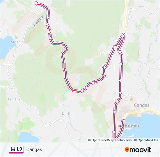 L9 Bus Line Map