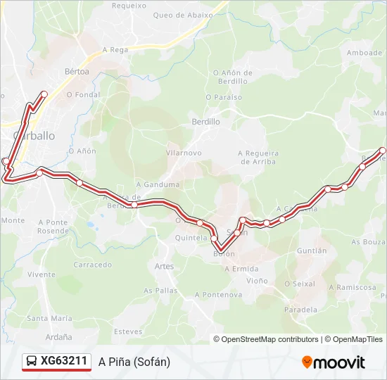 XG63211 Bus Line Map