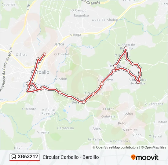 XG63212 Bus Line Map