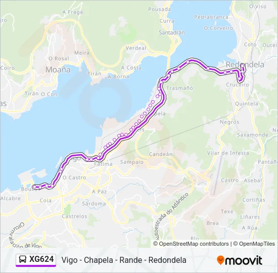 XG624 Bus Line Map