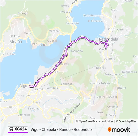 XG624 Bus Line Map