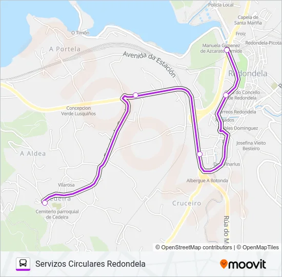 CIRCULARES (XG624) Bus Line Map
