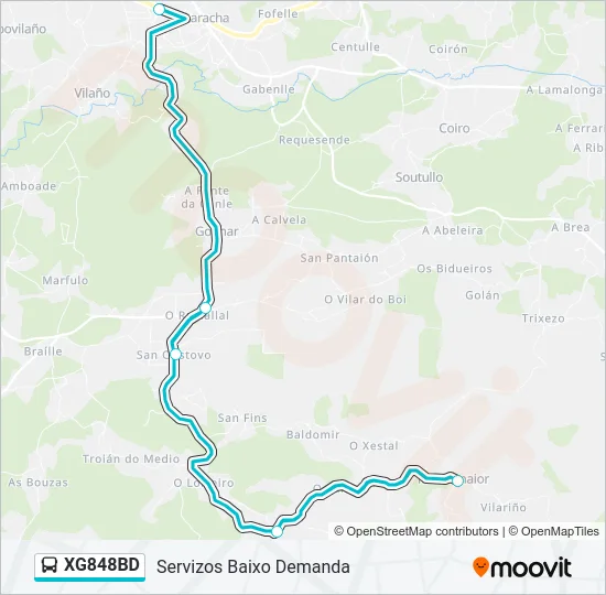 XG848BD Bus Line Map
