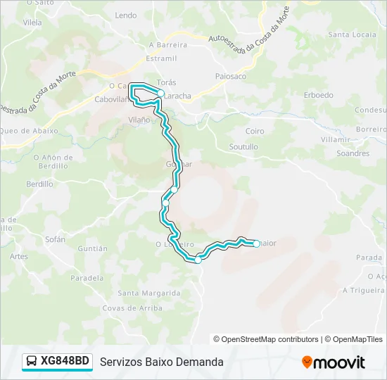 XG848BD Bus Line Map