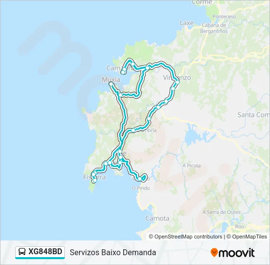 XG848BD Bus Line Map